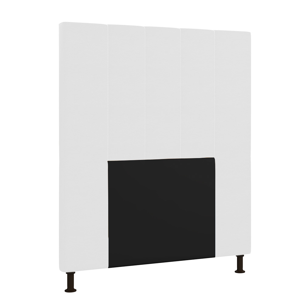 Cabeceira Malibu Para Cama Box Solteiro 90 cm Corino Branco - D'Rossi