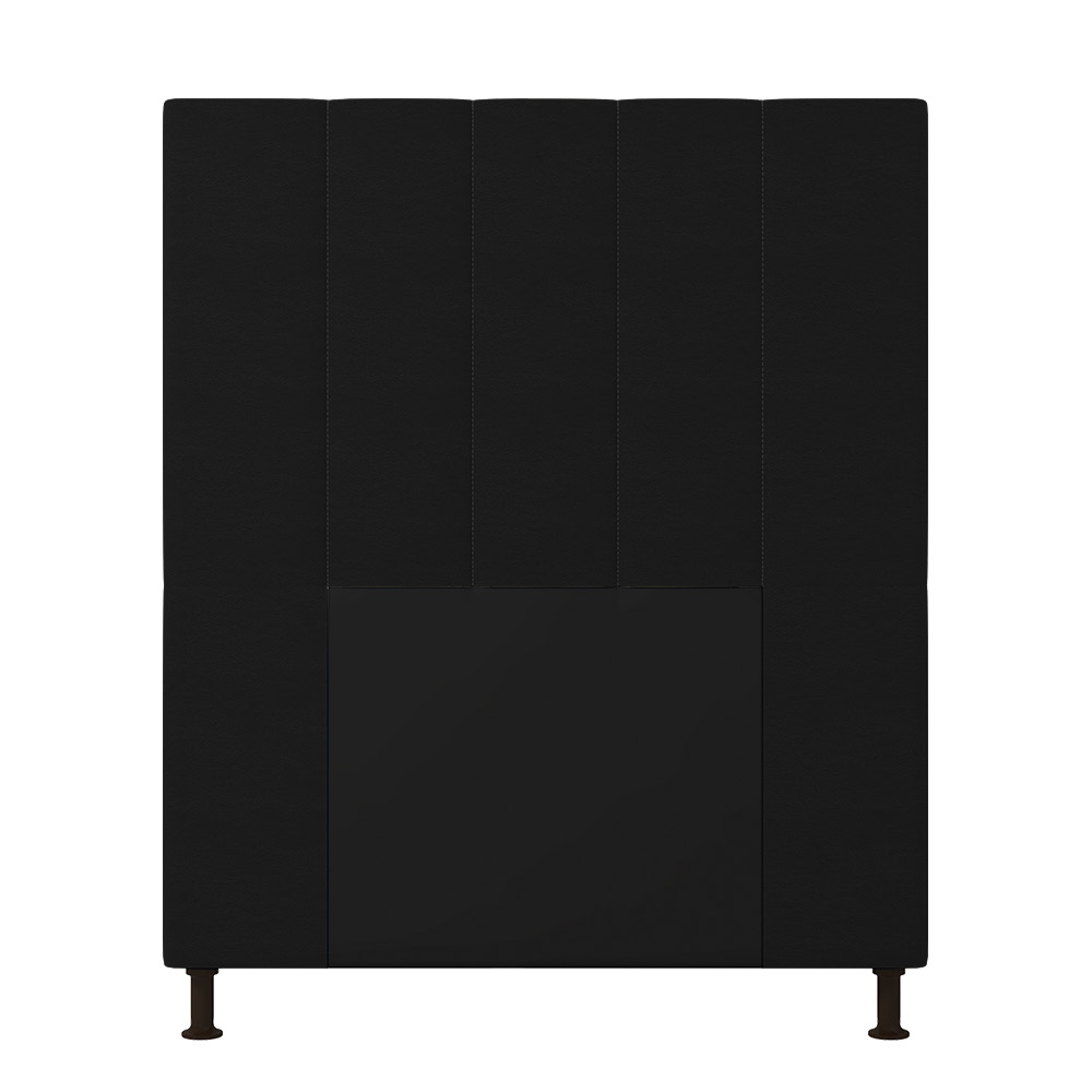 Cabeceira Malibu Para Cama Box Solteiro 90 cm Corino Preto - D'Rossi