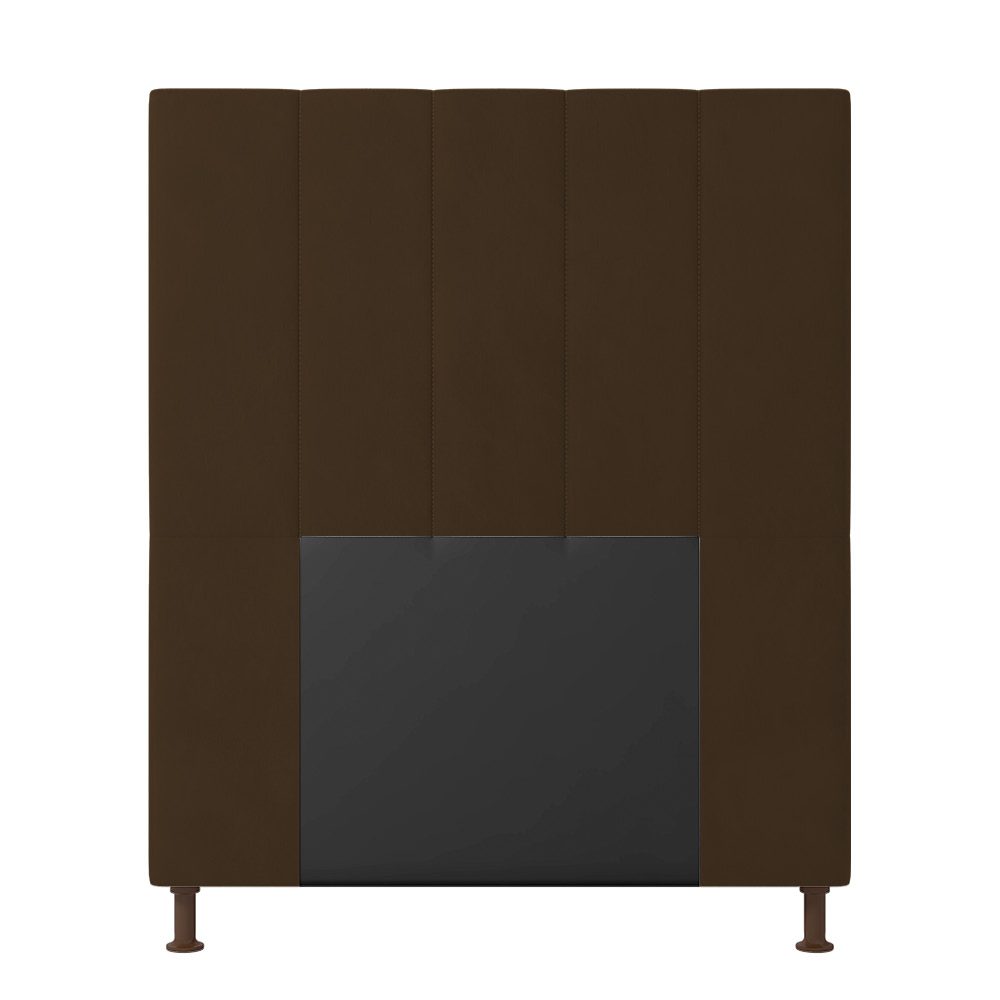 Cabeceira Malibu Para Cama Box Solteiro 90 cm Suede Marrom - D'Rossi