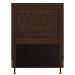 Cabeceira Malta Para Cama Box Solteiro 90 cm Veludo Marrom - D'Rossi