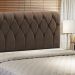 Cabeceira Miami Cama Box Solteiro 100 cm Suede Marrom D'Rossi