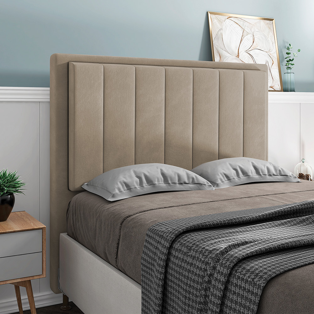 Cabeceira Opala Para Cama Box Casal 140 cm Suede - D'Rossi
