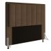 Cabeceira Opala Para Cama Box Casal 140 cm Suede Marrom - D'Rossi