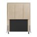 Cabeceira Opala Para Cama Box Solteiro 90 cm Suede Bege - D'Rossi