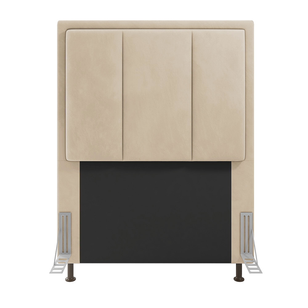 Cabeceira Opala Para Cama Box Solteiro 90 cm Suede Bege - D'Rossi