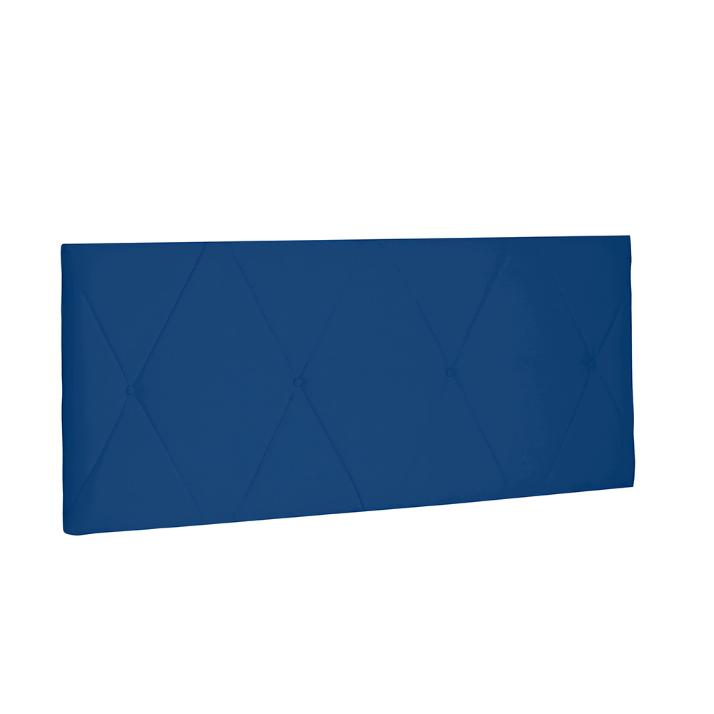 Cabeceira Painel Aquilla Para Cama Box Casal 140 cm Suede Azul Marinho - D'Rossi