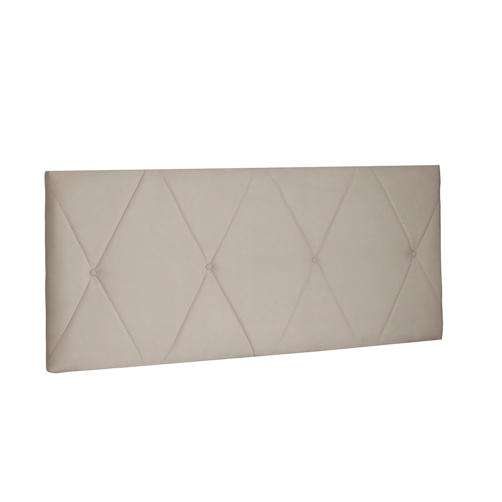 Cabeceira Painel Aquilla Para Cama Box Casal 140 cm Suede Bege - D'Rossi