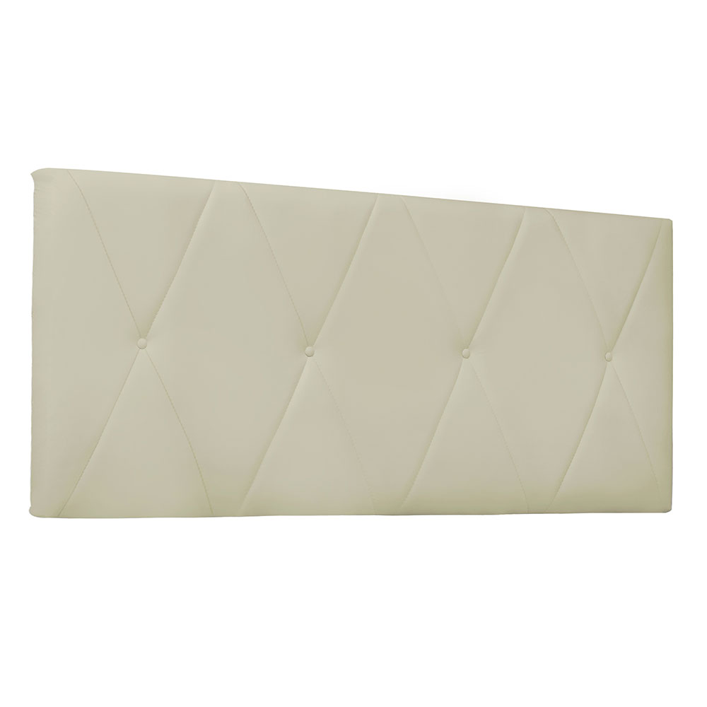 Cabeceira Painel Aquilla Para Cama Box King 195 cm Corino Bege - D'Rossi