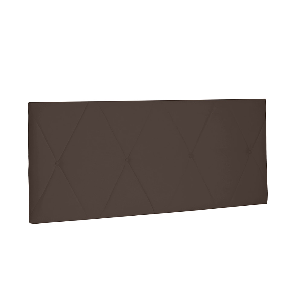 Cabeceira Painel Aquilla Para Cama Box Solteiro 90 cm Suede Café - D'Rossi