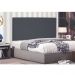 Cabeceira Painel Arizona Para Cama Box Casal 140 cm Suede Cinza - D'Rossi