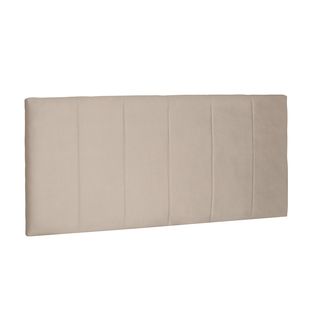 Cabeceira Painel Arizona Para Cama Box Solteiro 90 cm Suede Bege - D'Rossi