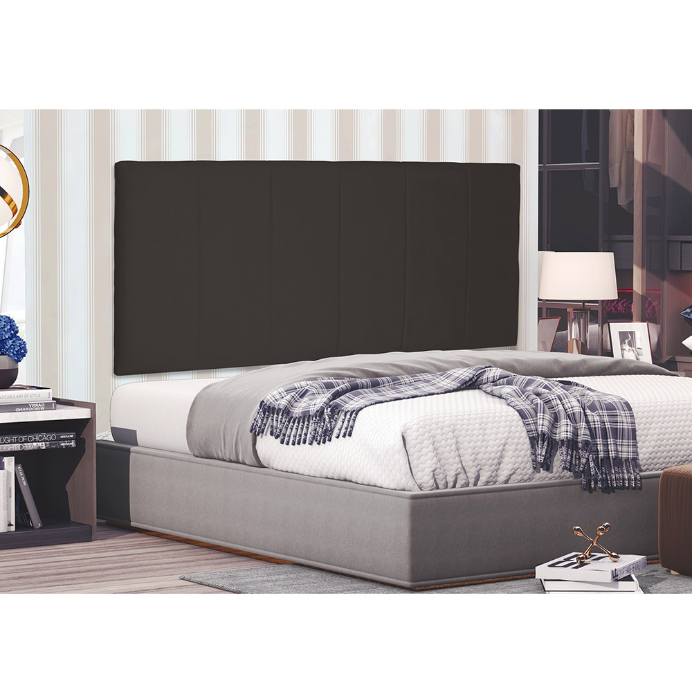 Cabeceira Painel Arizona Para Cama Box Solteiro 90 cm Suede Café - D'Rossi