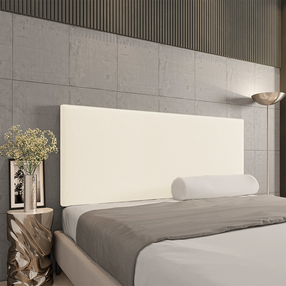 Cabeceira Painel Clean Para Cama Box Queen 160 cm Linho Areia A27 - D'Rossi