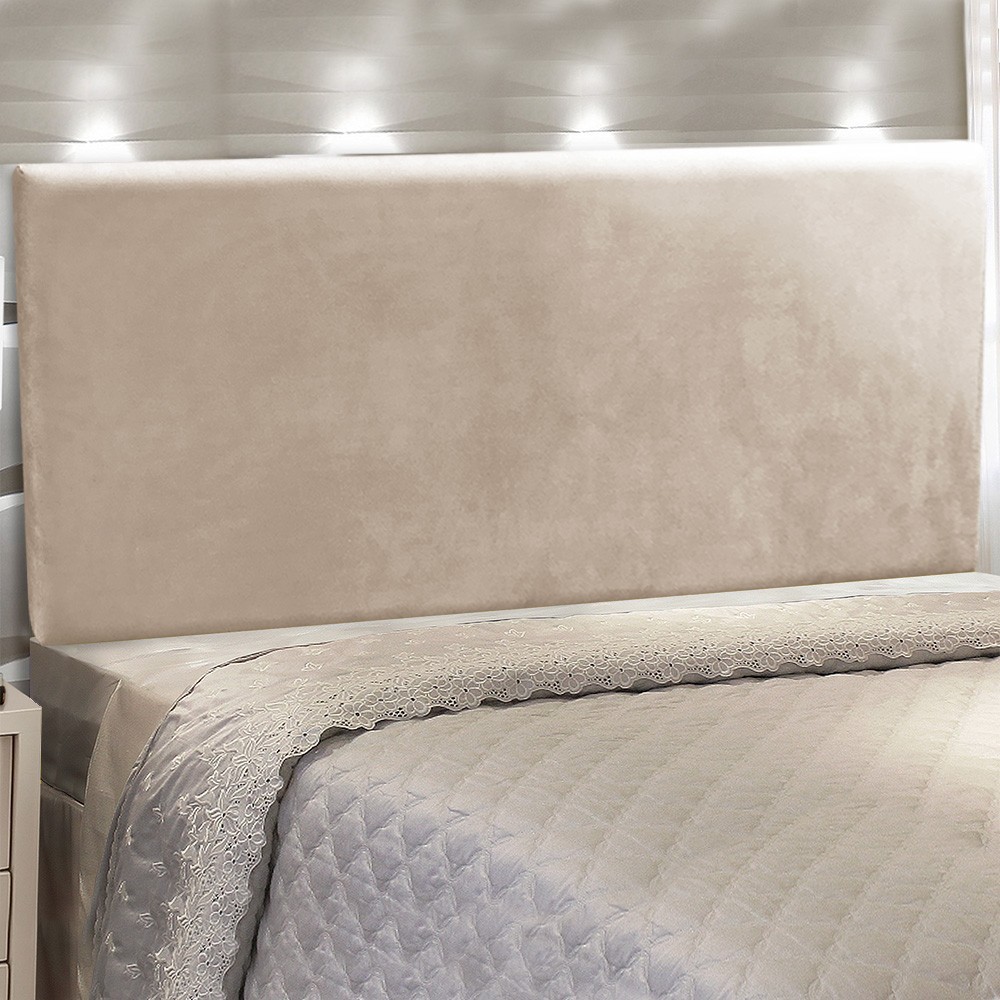 Cabeceira Painel Clean para Cama Box Casal 140 cm Suede - D'Rossi