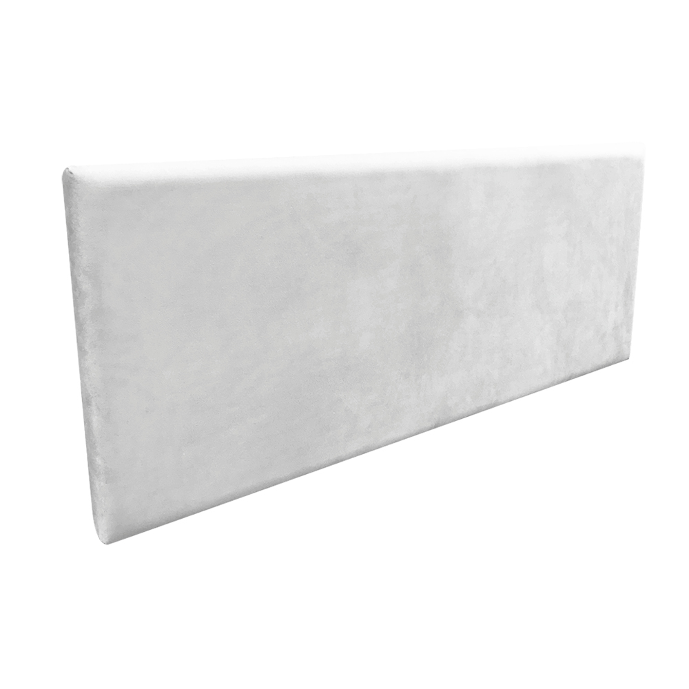 Cabeceira Painel Clean para Cama Box Solteiro 100 cm Suede Cinza - D'Rossi