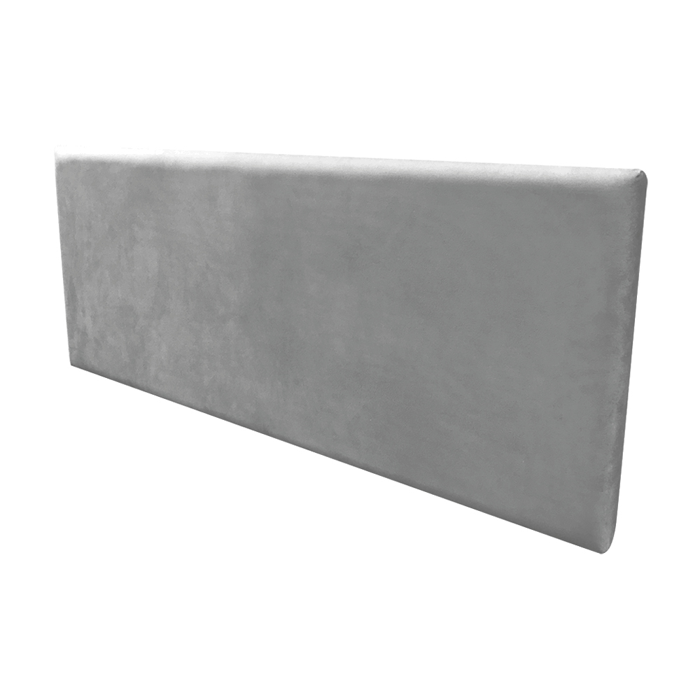 Cabeceira Painel Clean para Cama Box Solteiro 100 cm Suede Grafite - D'Rossi