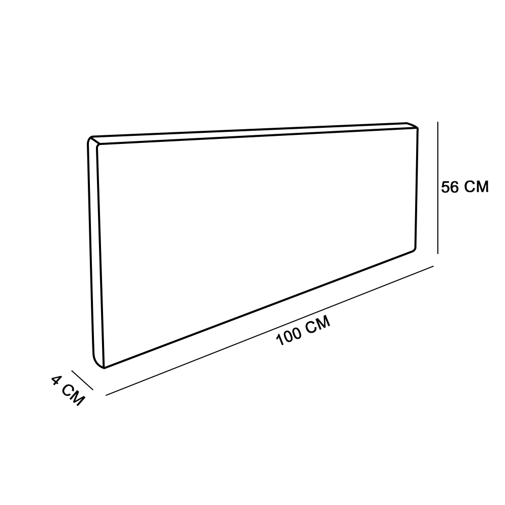 Cabeceira Painel Clean para Cama Box Solteiro 100 cm Suede Grafite - D'Rossi
