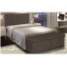 Cabeceira Painel Clean para Cama Box Solteiro 100 cm Suede Marrom - D'Rossi