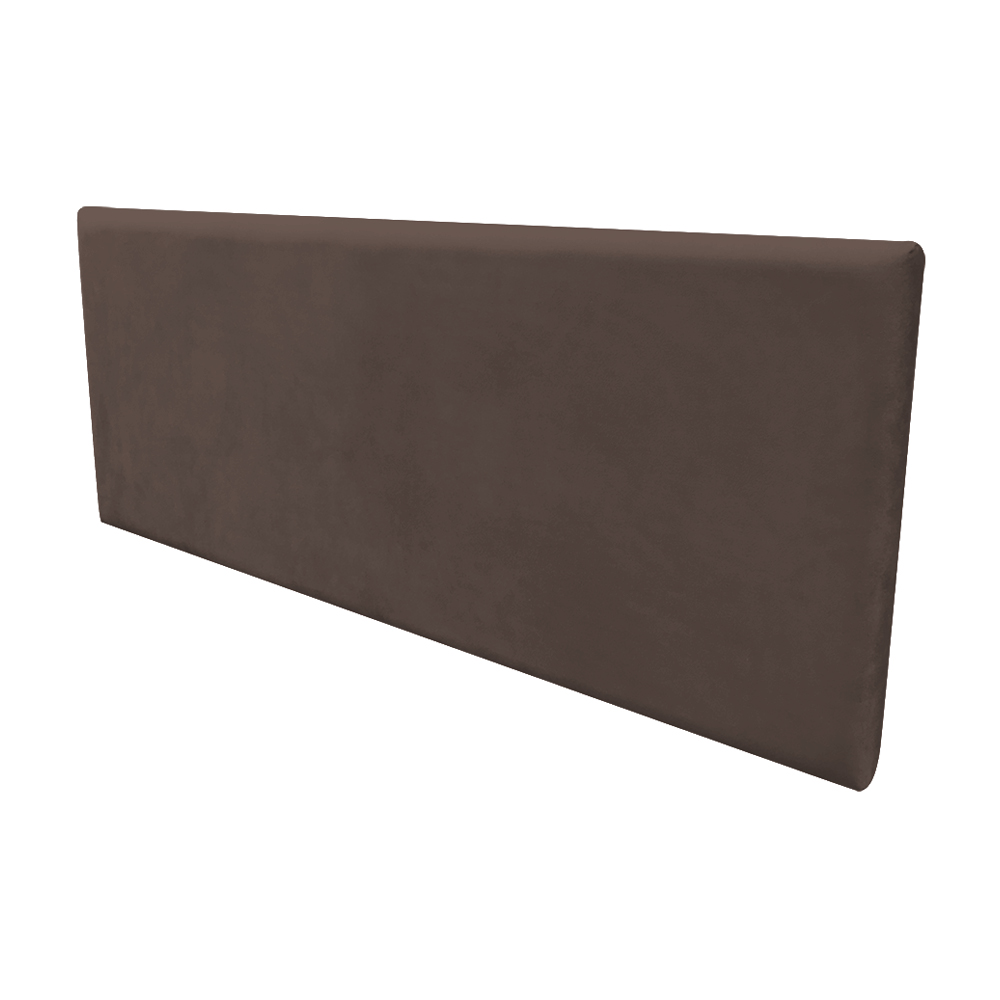 Cabeceira Painel Clean para Cama Box Solteiro 100 cm Suede Marrom - D'Rossi