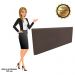 Cabeceira Painel Clean para Cama Box Solteiro 100 cm Suede Marrom - D'Rossi
