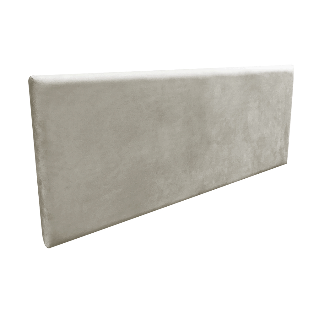 Cabeceira Painel Clean para Cama Box Solteiro 100 cm Suede Marrom Rato - D'Rossi