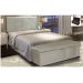 Cabeceira Painel Clean para Cama Box Solteiro 100 cm Suede Marrom Rato - D'Rossi