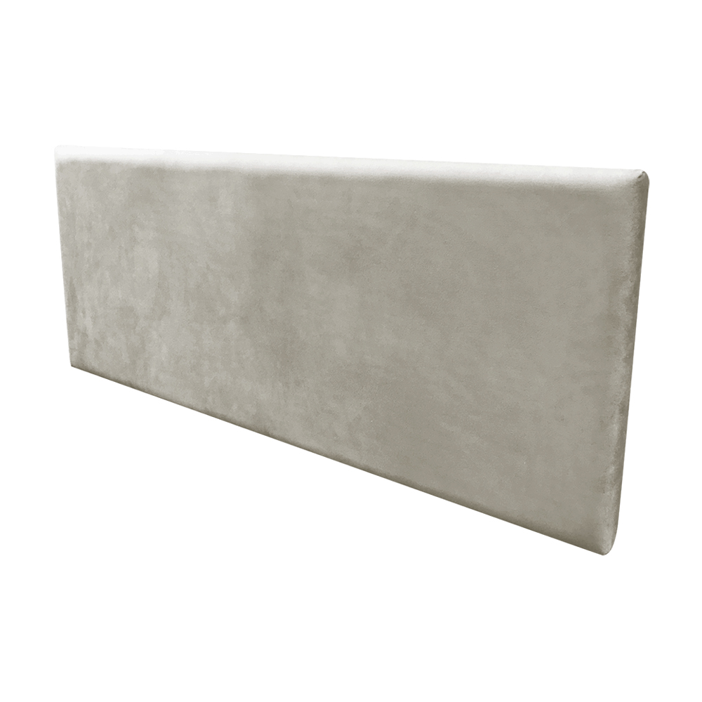 Cabeceira Painel Clean para Cama Box Solteiro 100 cm Suede Marrom Rato - D'Rossi