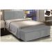 Cabeceira Painel Clean para Cama Box Solteiro 90 cm Suede Grafite - D'Rossi