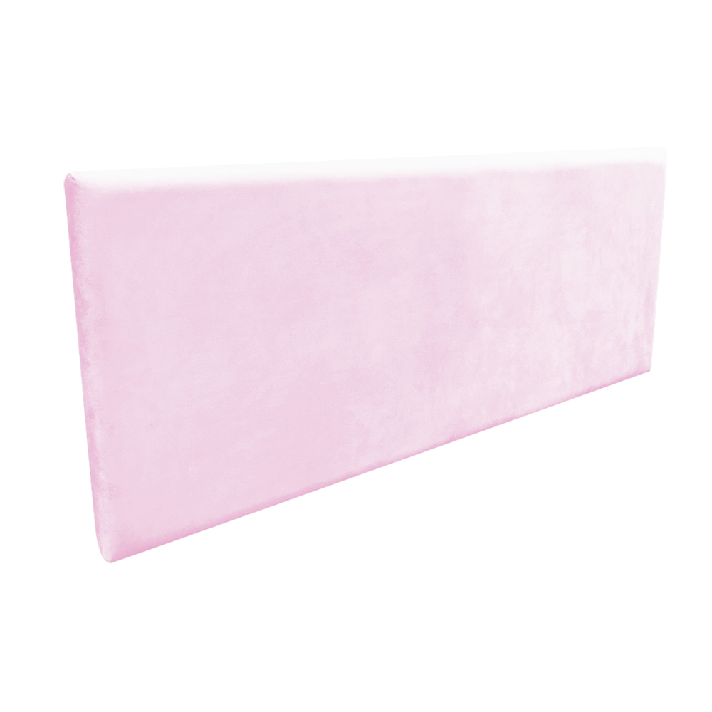 Cabeceira Painel Clean para Cama Box Solteiro 90 cm Suede Rosa Bebê - D'Rossi