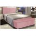 Cabeceira Painel Clean para Cama Box Solteiro 90 cm Suede Rose - D'Rossi
