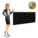 Cabeceira Painel Cristal para Cama Box Casal 1,40 m Suede Preto - D'Rossi