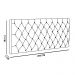 Cabeceira Painel Cristal para Cama Box Casal 2,00 m Suede Preto 1402 - D'Rossi