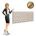 Cabeceira Painel Cristal para Cama Box Solteiro 1,00 m Suede Bege - D'Rossi