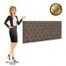 Cabeceira Painel Cristal para Cama Box Solteiro 1,00 m Suede Marrom Rato - D'Rossi