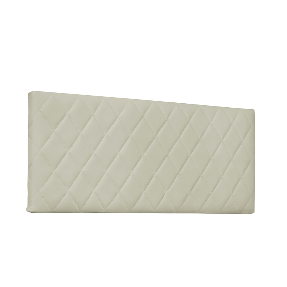 Cabeceira Painel Dubai Para Cama Box King 195 cm Corino Bege - D'Rossi
