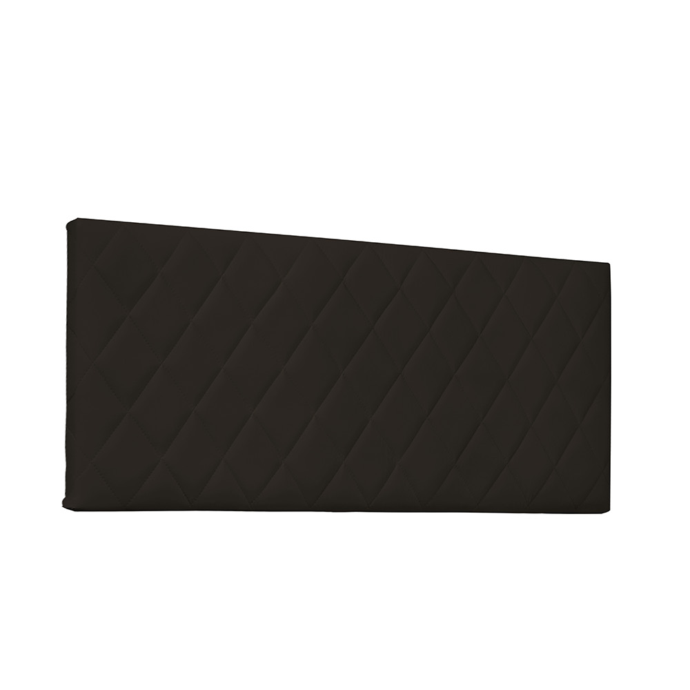 Cabeceira Painel Dubai Para Cama Box Solteiro 90 cm Corino Marrom - D'Rossi
