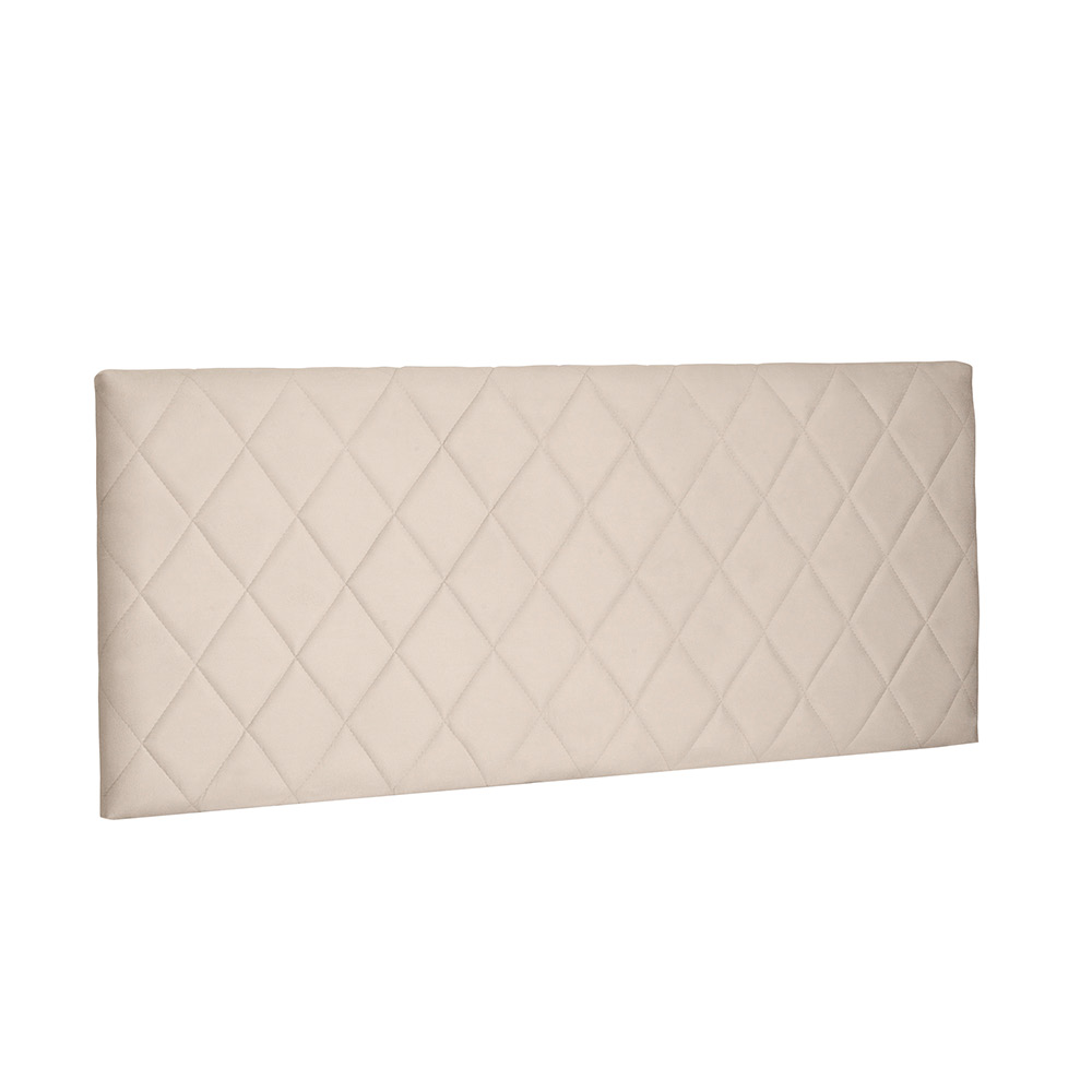 Cabeceira Painel Dubai Para Cama Box Solteiro 90 cm Suede Bege - D'Rossi