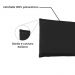 Cabeceira Painel Garden Para Cama Box King 195 cm Corino Preto - D'Rossi