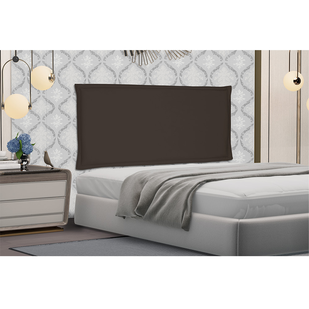 Cabeceira Painel Garden Para Cama Box Queen 160 cm Suede Café - D'Rossi