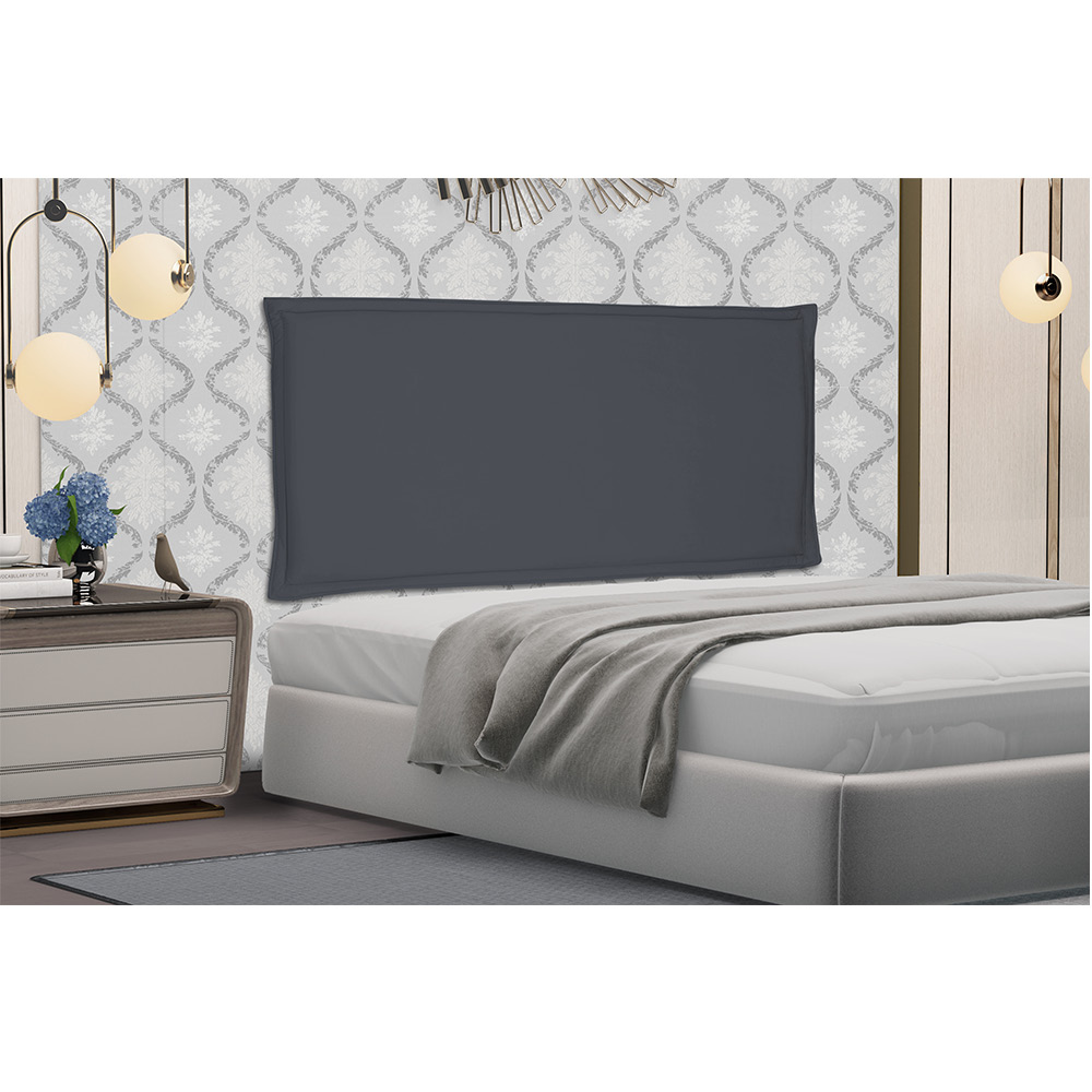 Cabeceira Painel Garden Para Cama Box Queen 160 cm Suede Cinza - D'Rossi
