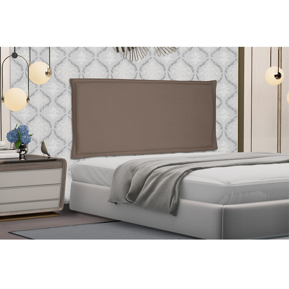 Cabeceira Painel Garden Para Cama Box Solteiro 90 cm Suede Caramelo- D'Rossi