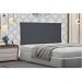 Cabeceira Painel Garden Para Cama Box Solteiro 90 cm Suede Cinza- D'Rossi