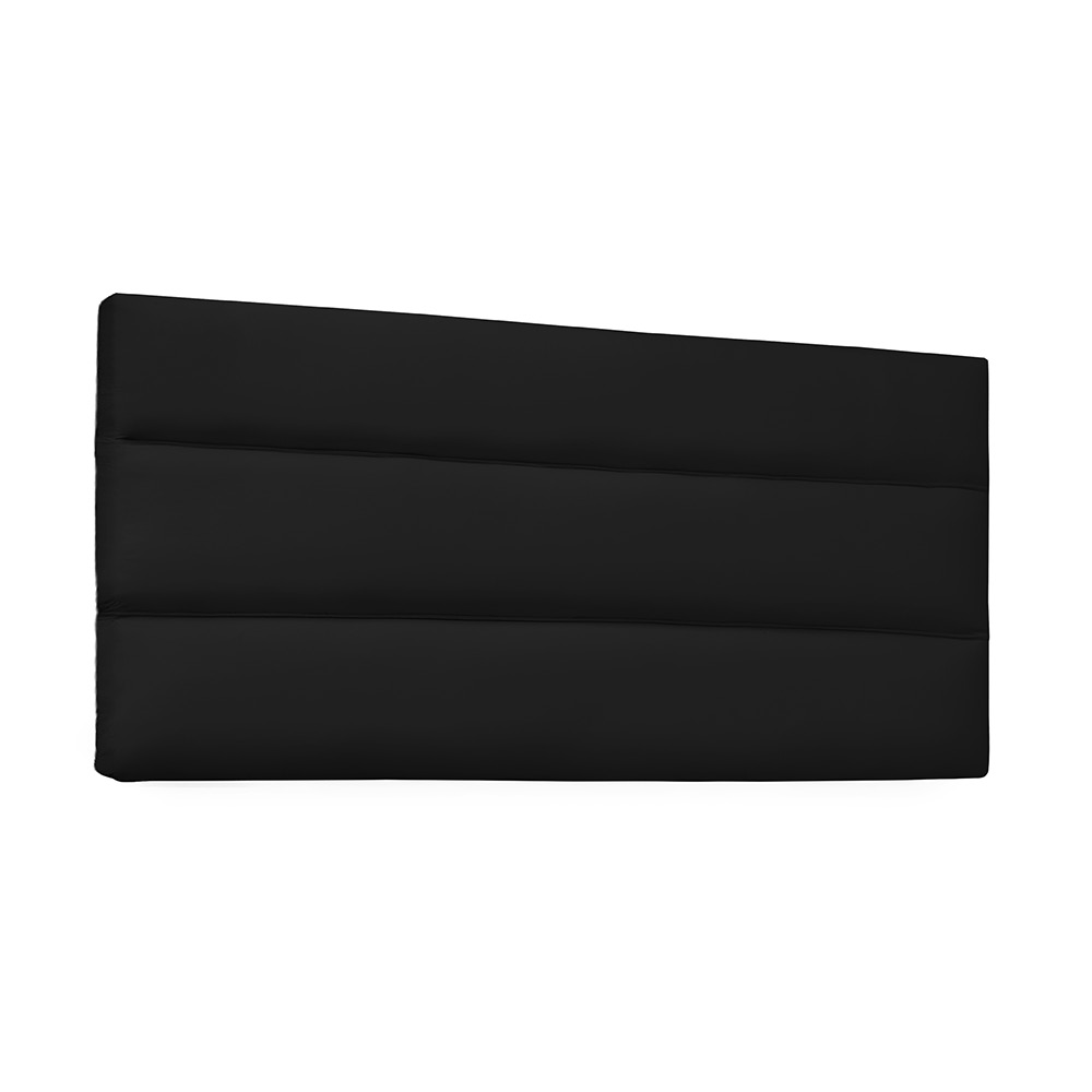 Cabeceira Painel La Italiana Para Cama Box Casal 140 cm Corino Preto - D'Rossi