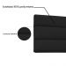 Cabeceira Painel La Italiana Para Cama Box Casal 140 cm Corino Preto - D'Rossi