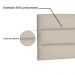 Cabeceira Painel La Italiana Para Cama Box Casal 140 cm Suede Bege - D'Rossi