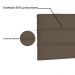 Cabeceira Painel La Italiana Para Cama Box Casal 140 cm Suede Caramelo - D'Rossi