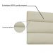 Cabeceira Painel La Italiana Para Cama Box Solteiro 90 cm Corino Bege - D'Rossi