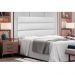 Cabeceira Painel La Italiana Para Cama Box Solteiro 90 cm Corino Branco - D'Rossi