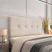 Cabeceira Painel Nina Para Cama Box Queen 160 cm Linho Areia A27 - D'Rossi