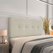 Cabeceira Painel Nina Para Cama Box Queen 160 cm Linho Bege A19 - D'Rossi